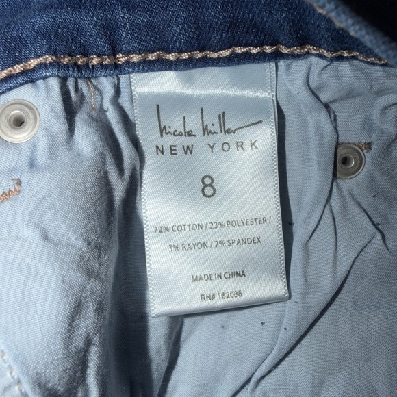 Nicole Miller Jeans Womens Size 8 Soho High Rise Skinny Crop Stretch NWT - Picture 4 of 5